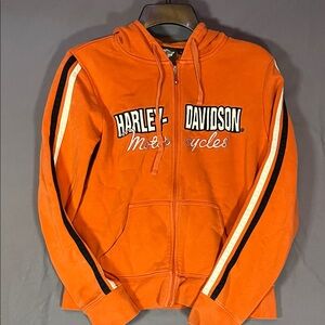 Harley-Davidson Men's Vibrant Orange Hoodie